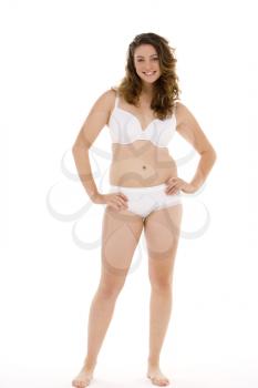 Royalty Free Photo of a Girl in Her Underwear
