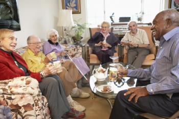 Royalty Free Photo of Seniors Having Tea