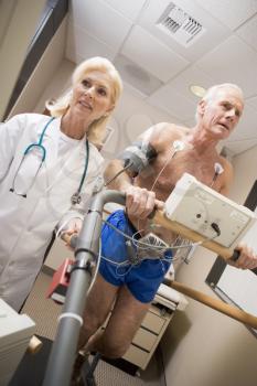 Royalty Free Photo of a Man Having a Cardio Test