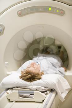 Royalty Free Photo of a Patient Having a CAT Scan
