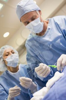 Royalty Free Photo of Surgeons Preparing the Instruments