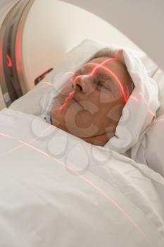 Royalty Free Photo of a Patient Having a Scan