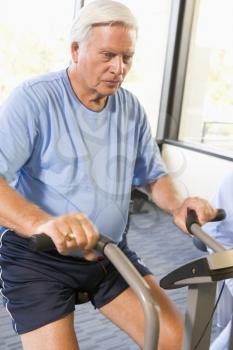 Royalty Free Photo of a Patient on an Exercise Machine