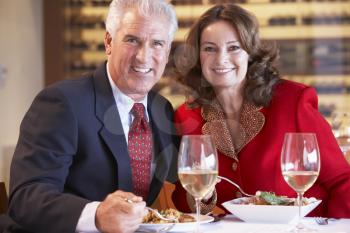 Royalty Free Photo of Couple Dining Out