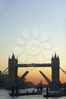 Royalty Free Photo of the Tower Bridge at Sunset