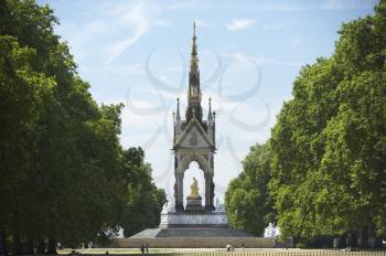 Royalty Free Photo of Tourists in Front of Albert Memorial