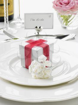 Royalty Free Photo of Place Setting for the Bride