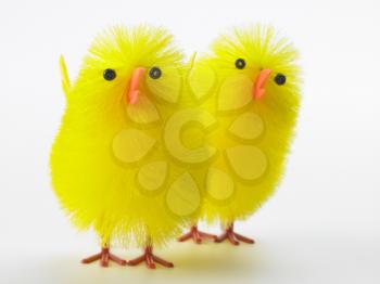Royalty Free Photo of Toy Chicks for Easter