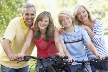 Royalty Free Photo of a Family With Bikes
