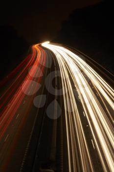Royalty Free Photo of Lights on a Motorway