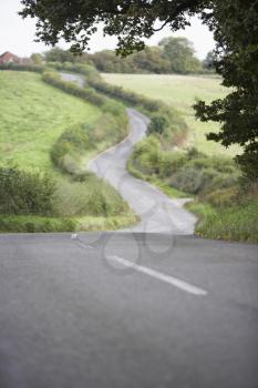 Royalty Free Photo of a Winding Country Road