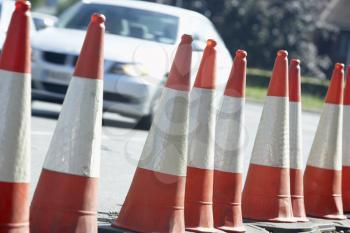 Royalty Free Photo of Traffic Cones