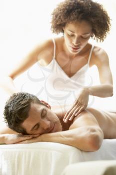 Royalty Free Photo of a Man Having a Massage