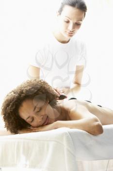 Royalty Free Photo of a Woman Getting a Massage
