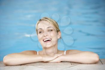 Royalty Free Photo of a Woman in a Pool
