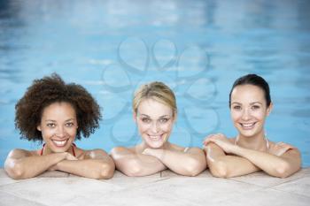 Royalty Free Photo of Three Women in a Pool