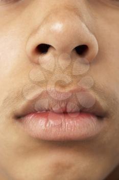 Royalty Free Photo of a Boy's Nose and Mouth