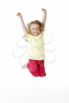 Royalty Free Photo of a Little Girl Jumping