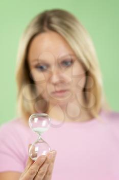 Royalty Free Photo of a Woman With an Hourglass