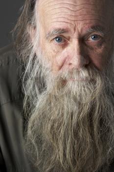 Royalty Free Photo of an Older Man With a Long Beard