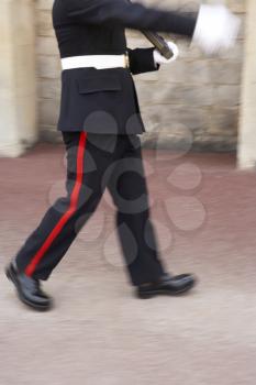 Royalty Free Photo of a Marching Soldier