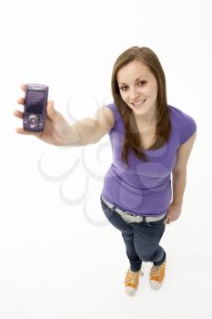 Royalty Free Photo of a Girl With a Cellphone