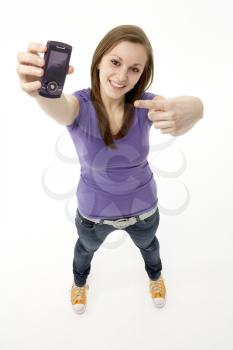 Royalty Free Photo of a Girl With a Cellphone