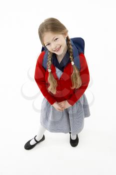 Royalty Free Photo of a Little Girl With a Backpack