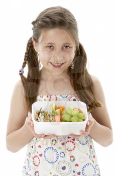 Royalty Free Photo of a Little Girl With Lunch