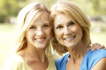 Royalty Free Photo of a Mother and Adult Daughter