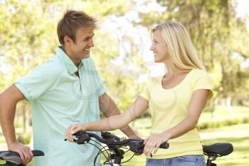 Royalty Free Photo of a Couple Cycling