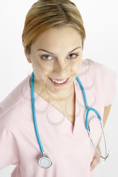 Portrait Of Female Doctor With Stethescope