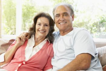 Senior Couple Relaxing At Home