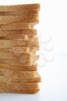 Stack of sliced bread