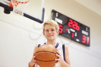 Portrait Of Male High School Basketball Player