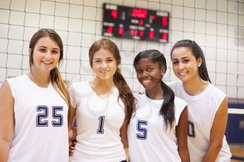 Members Of Female High School Sports Team