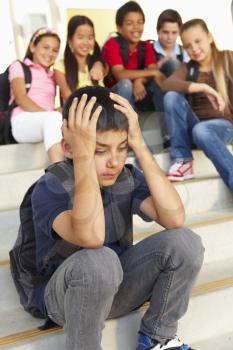 Boy being bullied in school
