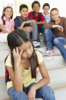 Girl being bullied in school