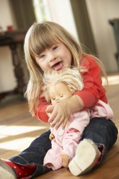 3 year old girl with Downs Syndrome