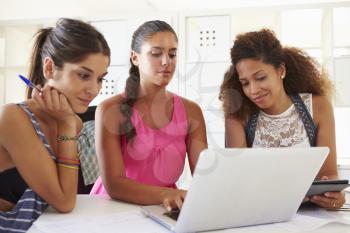 Women Using Laptop In Modern Office Of Start Up Business