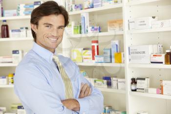 UK pharmacist working in pharmacy