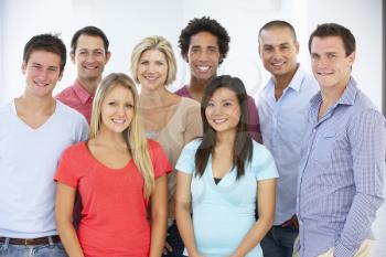 Group Of Happy And Positive Business People In Casual Dress