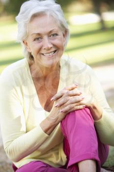 Outdoor Portrait Of Happy Senior Woman