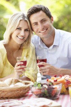 Couple Enjoying Outdoor Meal Together