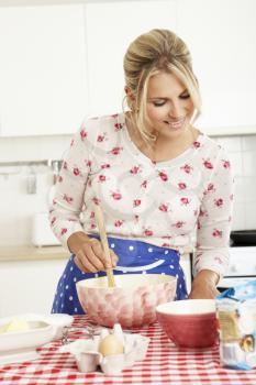 Woman Baking In Kitchen