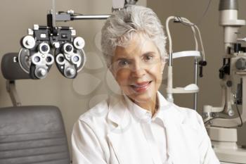 Portrait Of Female Optician In Surgery
