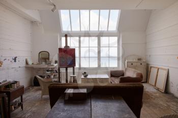 Beautiful Empty Artist's Studio With Bright Natural Light