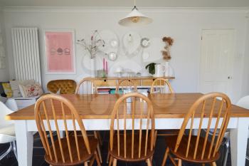 Dining Room In Contemporary Family Home