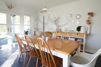 Dining Room In Contemporary Family Home
