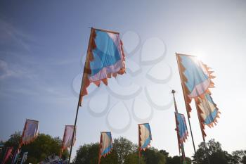 Flags Flying At Outdoor Music Festival